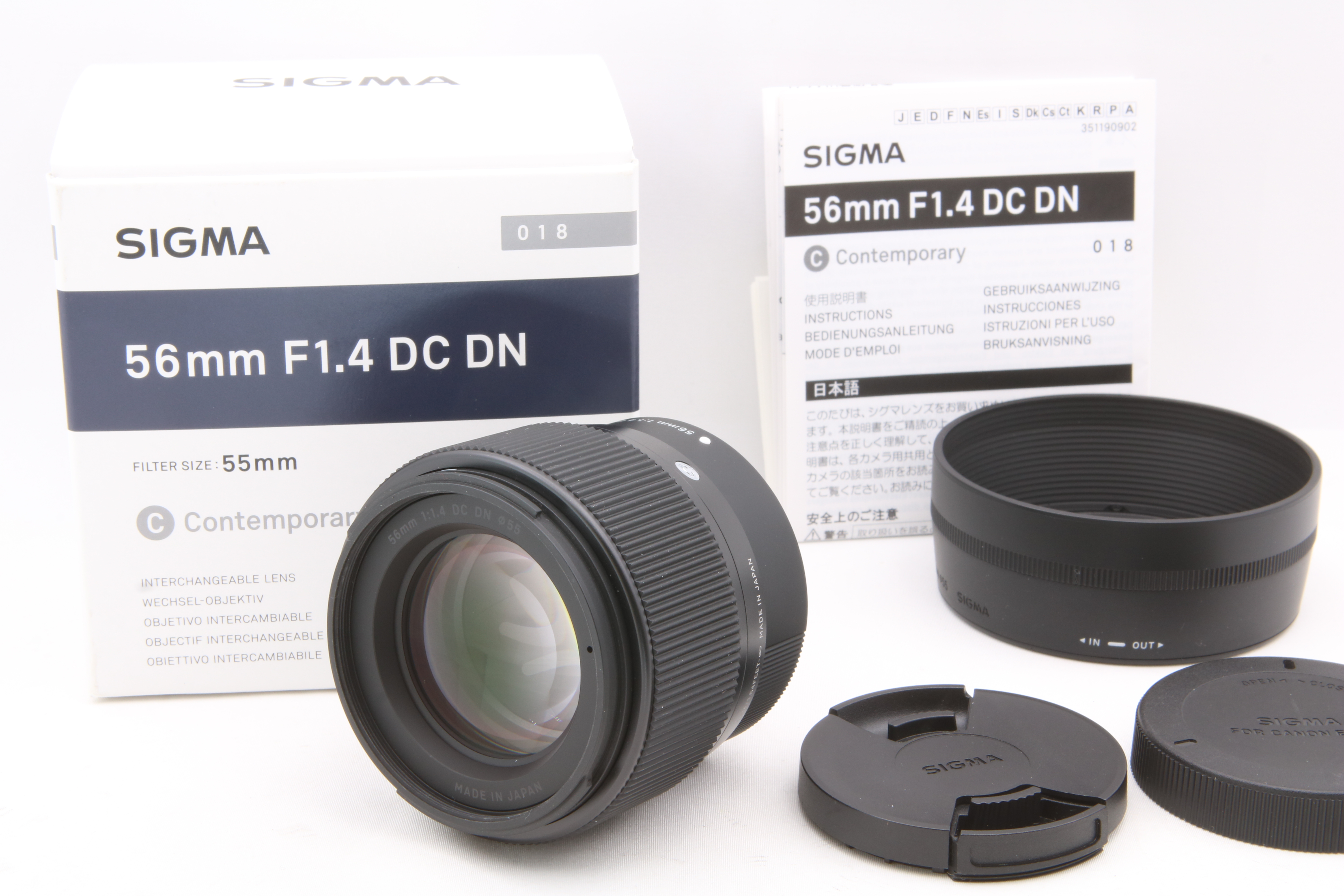 SIGMA 56mm F1.4 DC DN　Canon EF-Mマウント Amazon.com : Sigma 56mm F1.4 DC DN for EF-M Mount (351971