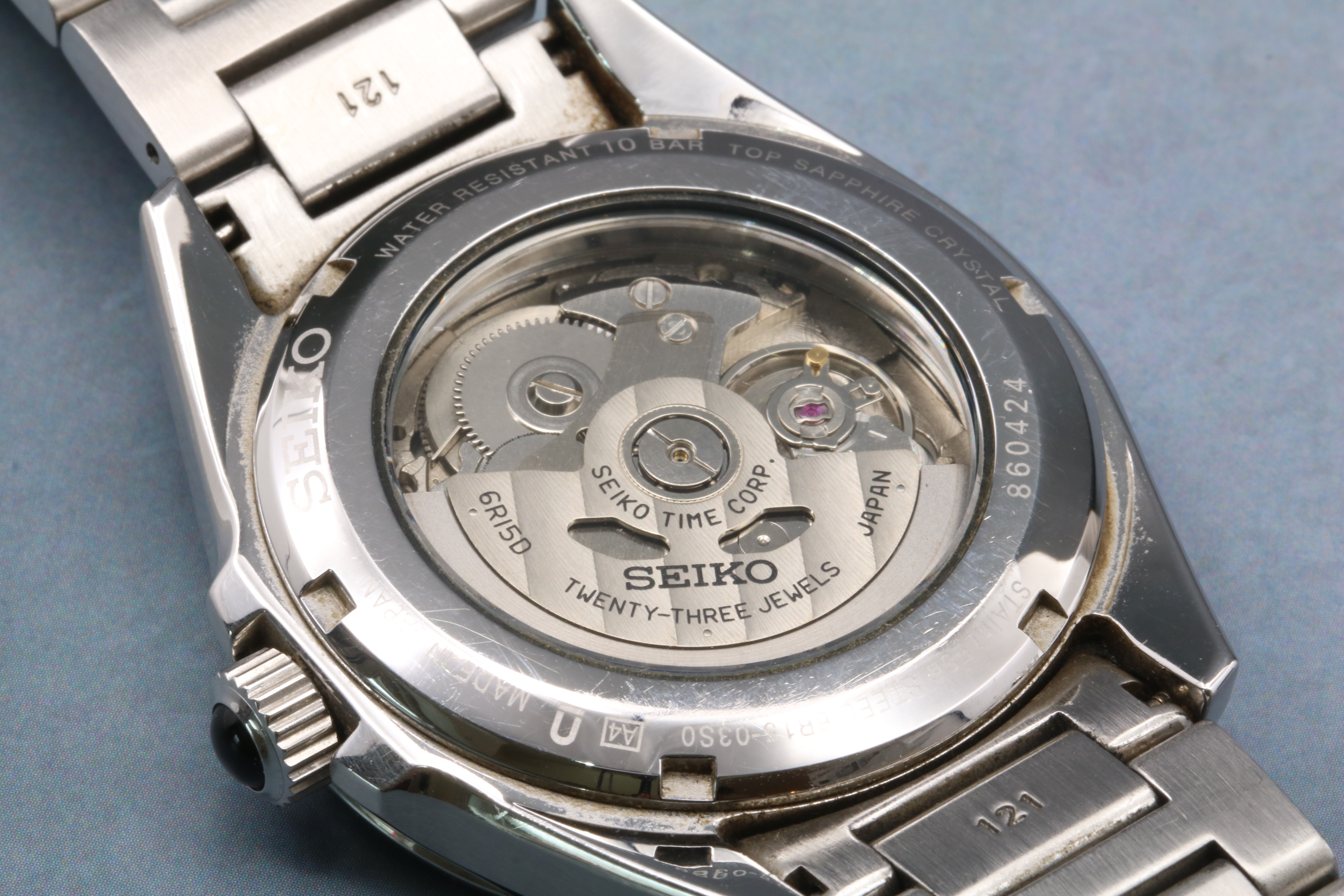時計 SEIKO PRESAGE SARX045 6R15-03S0 N MINT] SEIKO PRESAGE SARX045 6R15-03S0 Navy Date Automatic Men's