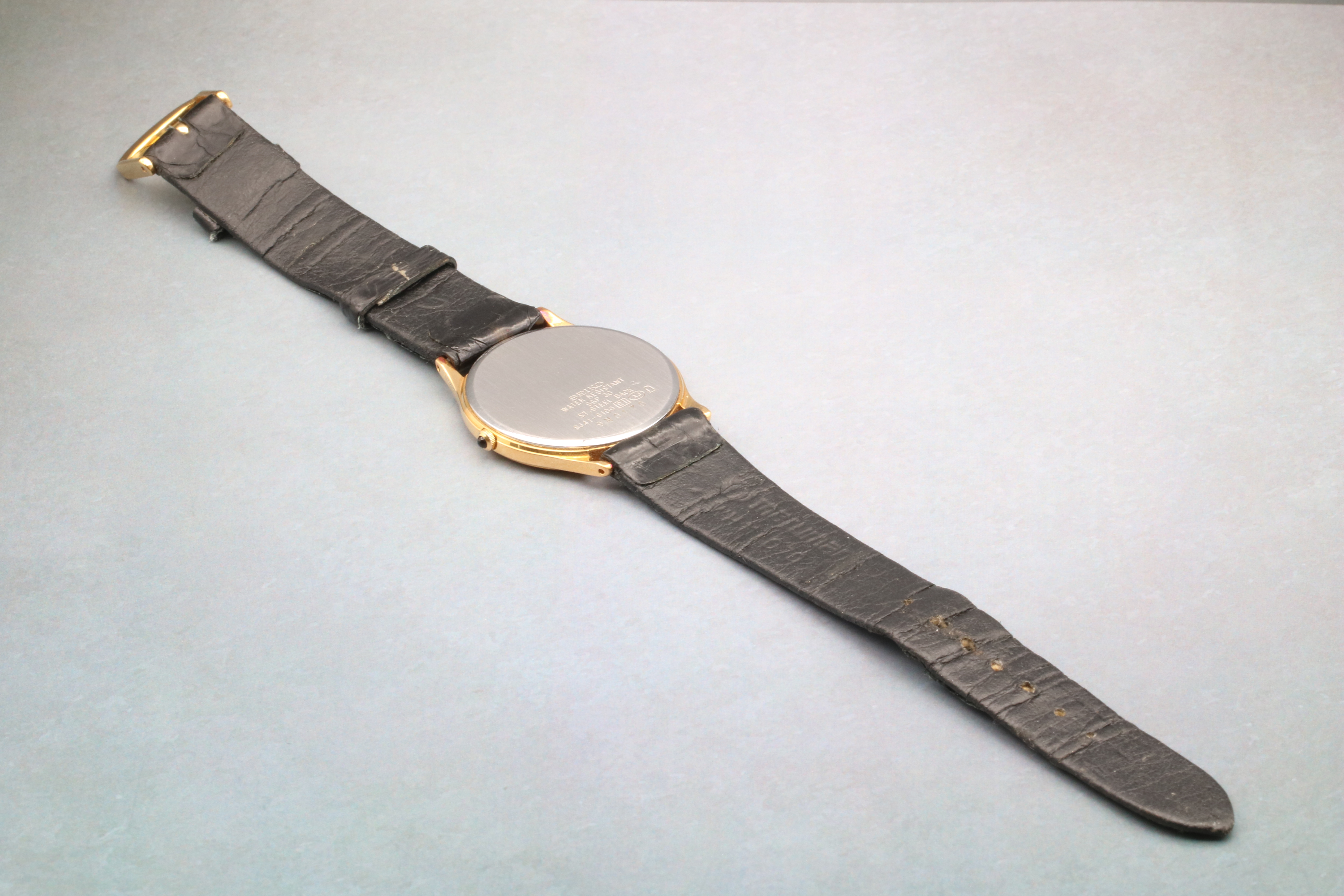Vintage 1999 [N MINT] Seiko Dolce 8J41-6100 Gold Round