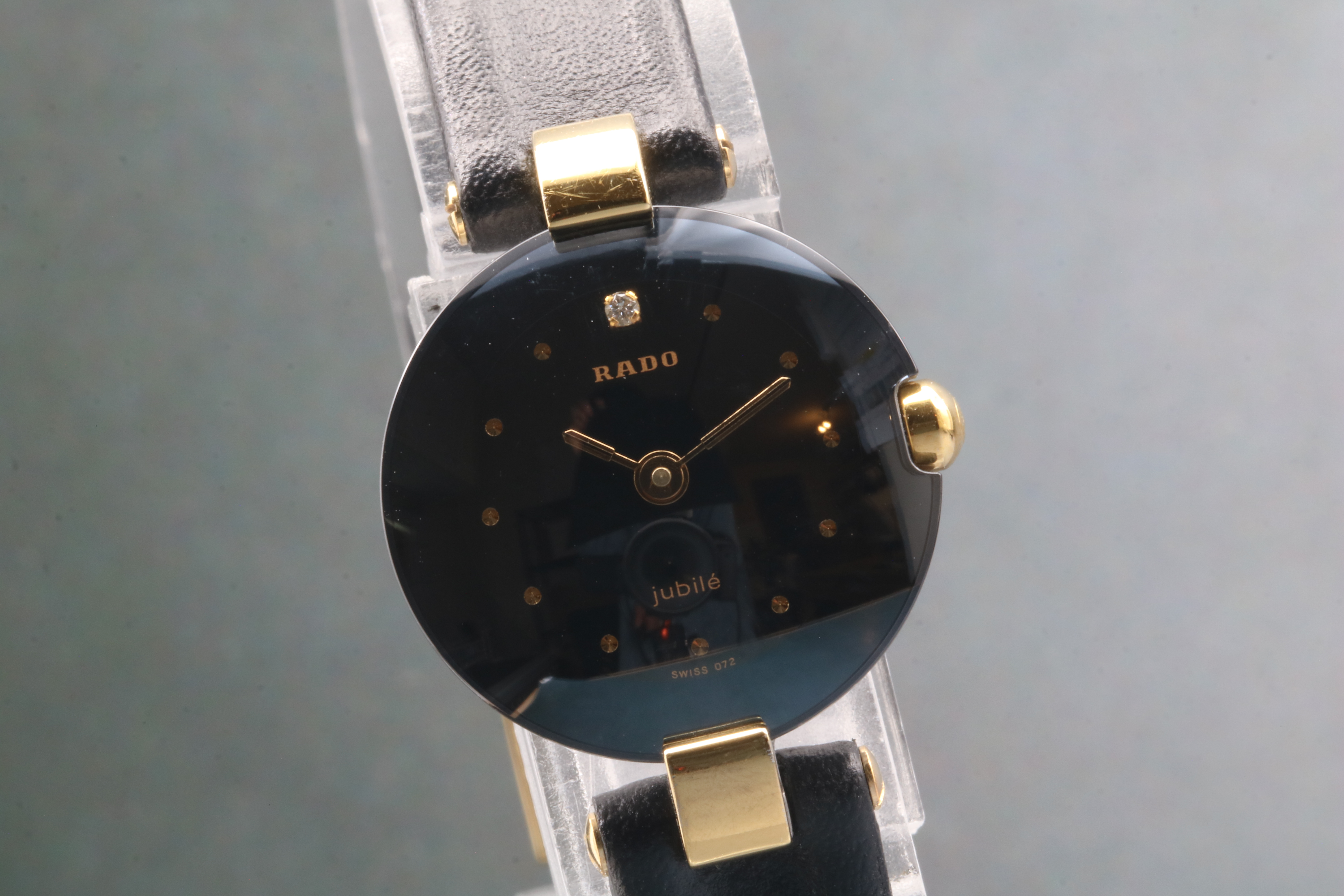 Near MINT] RADO Jubile 204.3579.4N Black Sapphire Crystal Quartz