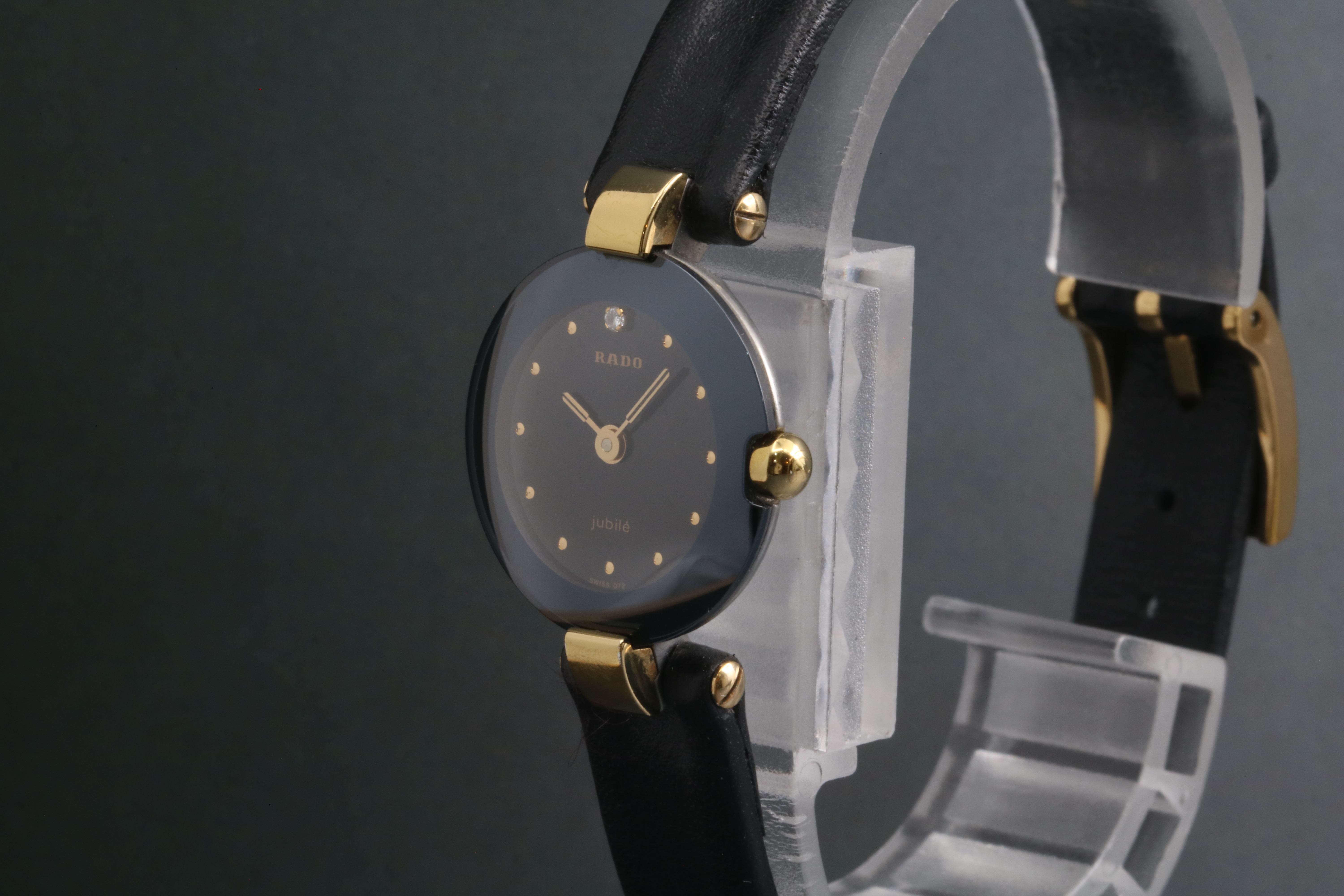 Near MINT] RADO Jubile 204.3579.4N Black Sapphire Crystal Quartz